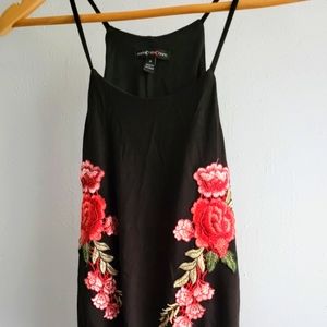 Black Shirt with Roses